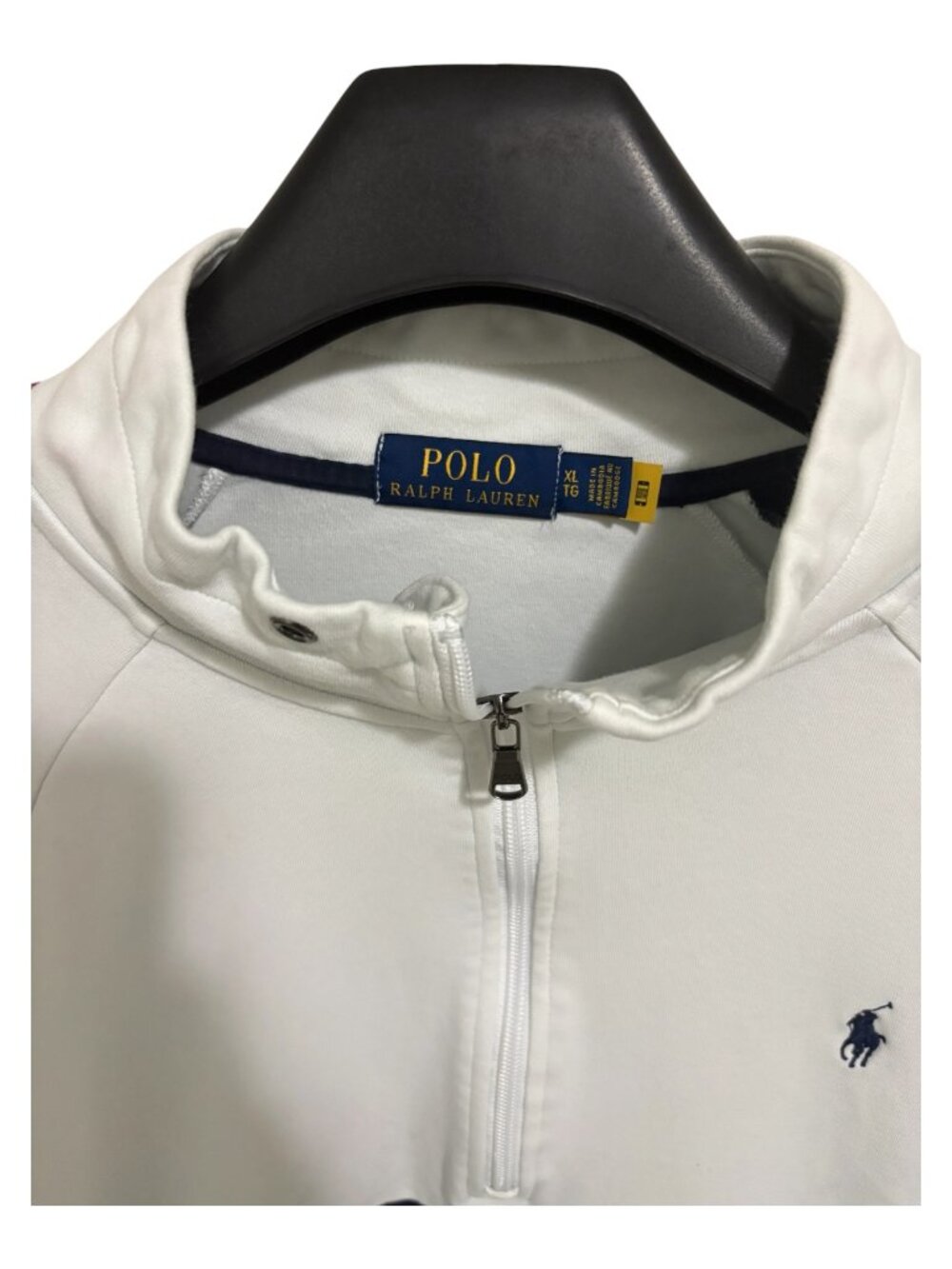 Polo Ralph Lauren Sweater Sweatshirt Mens XL/TG Red White Blue 1/2 Zip Pullover - Picture 5 of 6